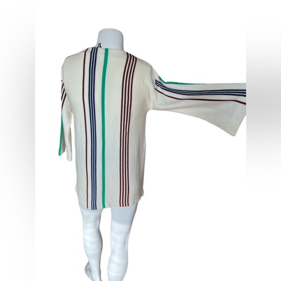 70s Vintage Sears Boatneck Stripe Tunic Sweater Vintage Deadstock - Picture 4 of 8